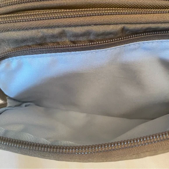 Baggallini Crossbody belt bag adjustable strap color is taupe RFDI - Picture 5 of 15